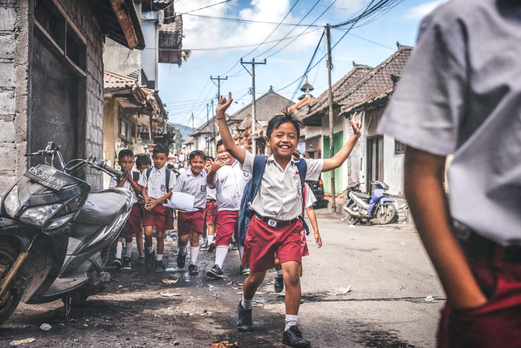 School Children Running