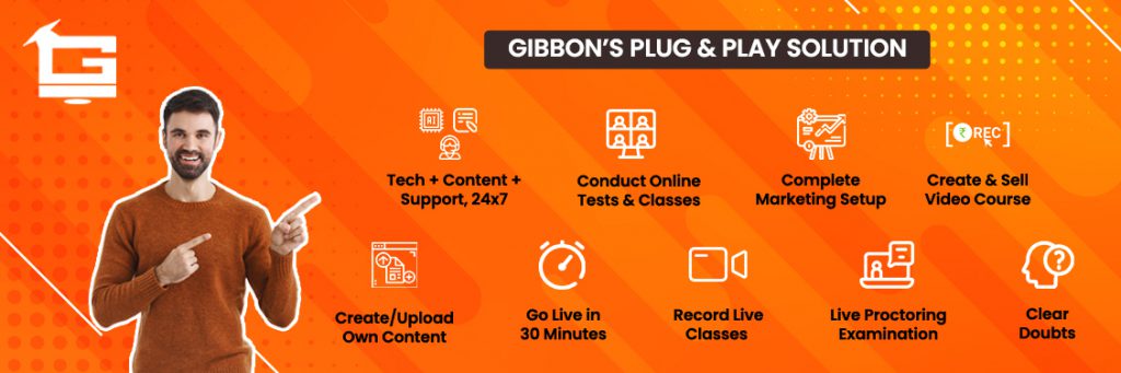 Book a Demo for Gibbon - A PLUG & PLAY solution by EduGorilla.